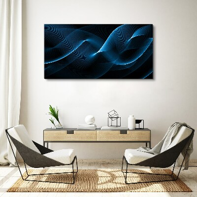 Blue Energy Waves Canvas wall art