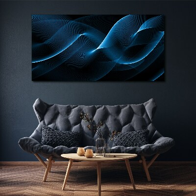 Blue Energy Waves Canvas wall art