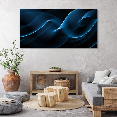 Blue Energy Waves Canvas wall art