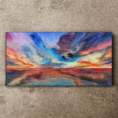 Sunset in the colors of the sky Print on canvas