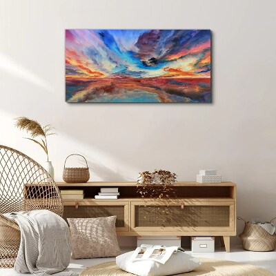 Sunset in the colors of the sky Print on canvas