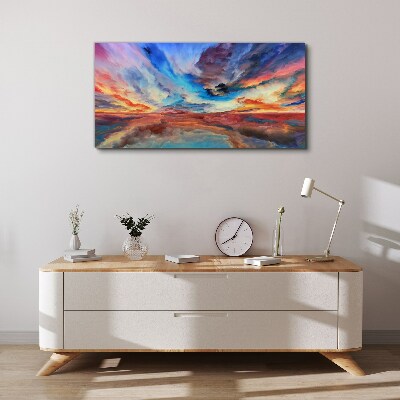 Sunset in the colors of the sky Print on canvas