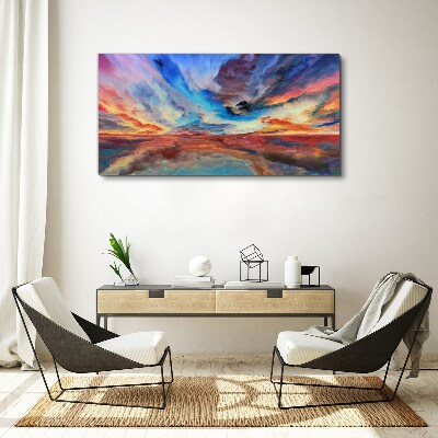 Sunset in the colors of the sky Print on canvas