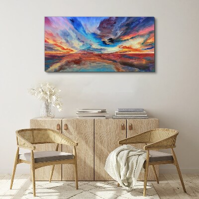Sunset in the colors of the sky Print on canvas
