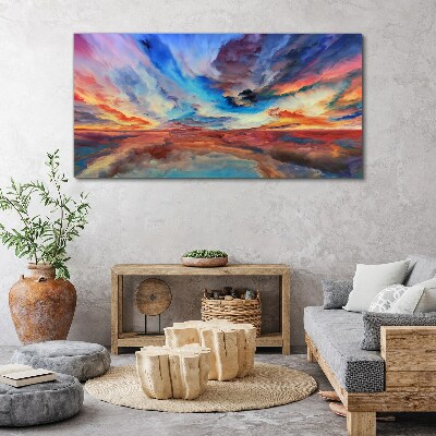 Sunset in the colors of the sky Print on canvas