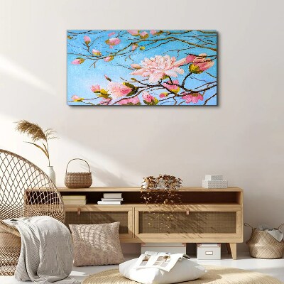 Branches flowers nature Canvas Wall art