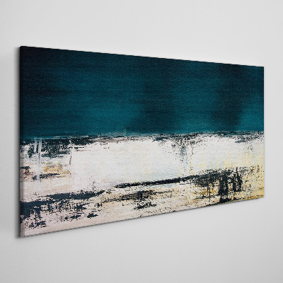 A calm horizon in shades of blue Print on canvas