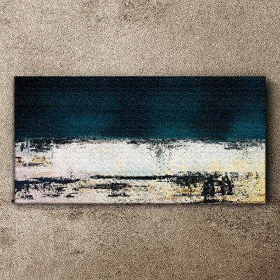 A calm horizon in shades of blue Print on canvas