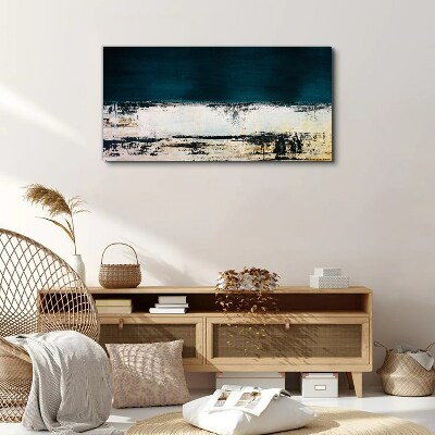 A calm horizon in shades of blue Print on canvas