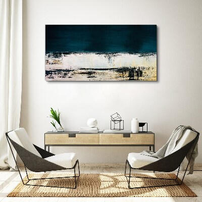 A calm horizon in shades of blue Print on canvas