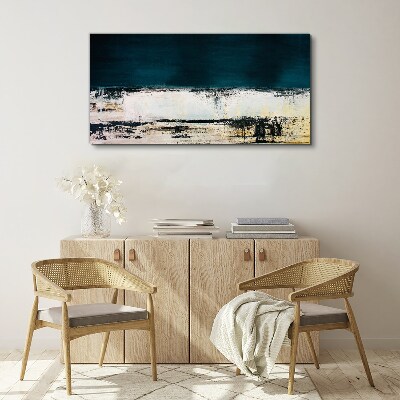 A calm horizon in shades of blue Print on canvas