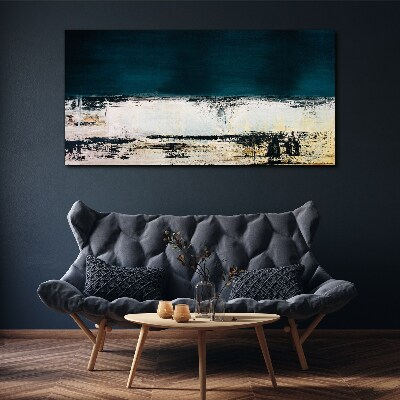 A calm horizon in shades of blue Print on canvas