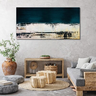 A calm horizon in shades of blue Print on canvas
