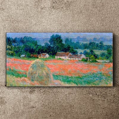 Haystack at Giverny Claude Monet Canvas wall art