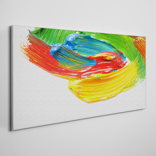 Colorful paint swirl Print on canvas