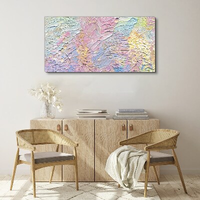 Pastel Flowers in Motion Print on canvas