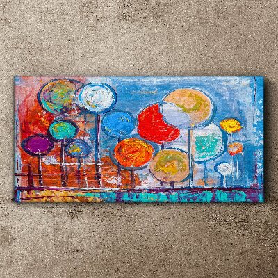 Colorful trees in the wind Print on canvas