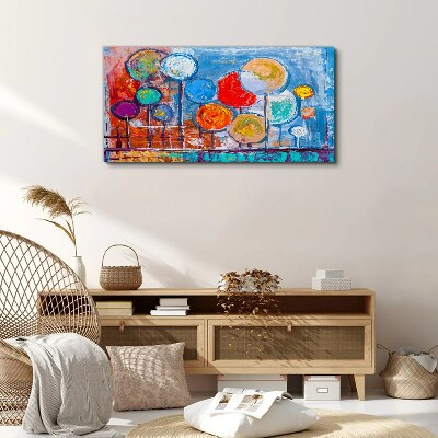 Colorful trees in the wind Print on canvas
