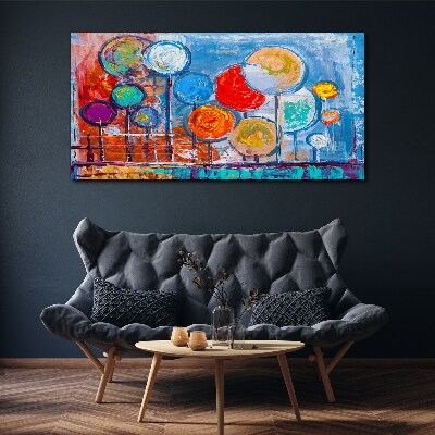 Colorful trees in the wind Print on canvas