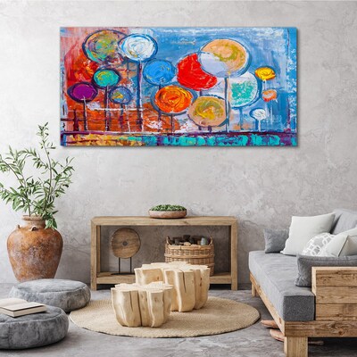 Colorful trees in the wind Print on canvas