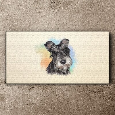 Portrait of a dog in pastel colors Canvas wall art