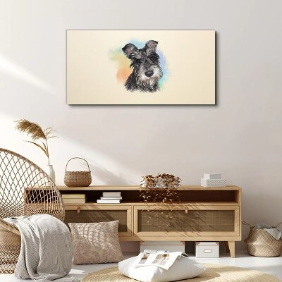 Portrait of a dog in pastel colors Canvas wall art