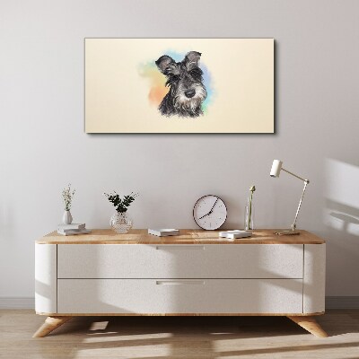 Portrait of a dog in pastel colors Canvas wall art