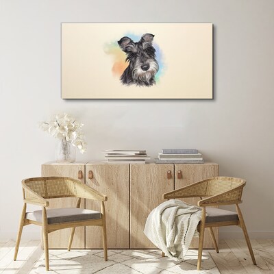 Portrait of a dog in pastel colors Canvas wall art
