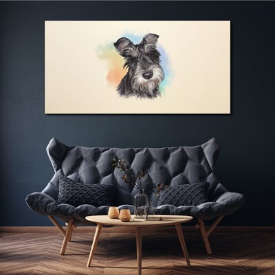 Portrait of a dog in pastel colors Canvas wall art