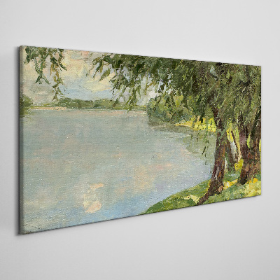 Peace by the river Print on canvas