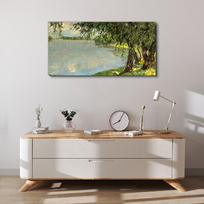 Peace by the river Print on canvas