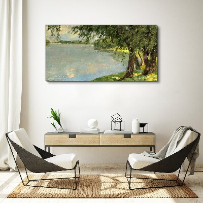 Peace by the river Print on canvas