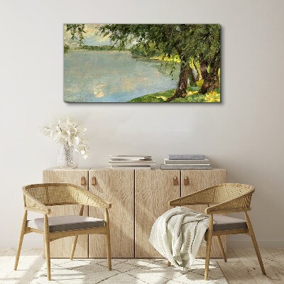 Peace by the river Print on canvas
