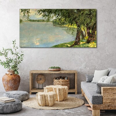 Peace by the river Print on canvas