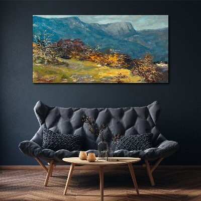 Mountain landscape in autumn colors Canvas wall art