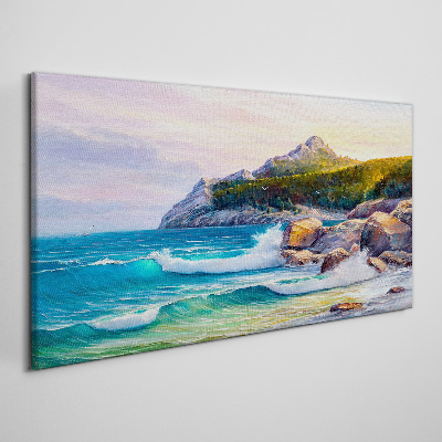 Calm Sea at Sunset Canvas wall art