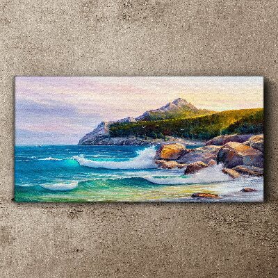 Calm Sea at Sunset Canvas wall art