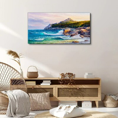 Calm Sea at Sunset Canvas wall art