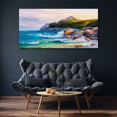 Calm Sea at Sunset Canvas wall art