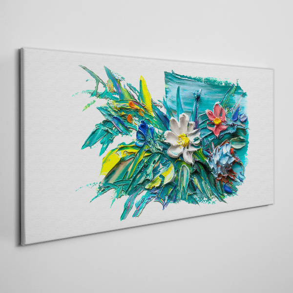 Floral explosion of colors Canvas wall art