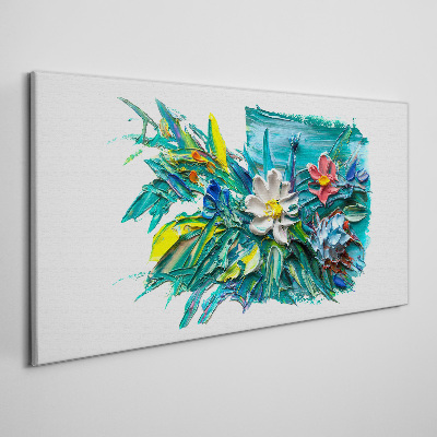 Floral explosion of colors Canvas wall art