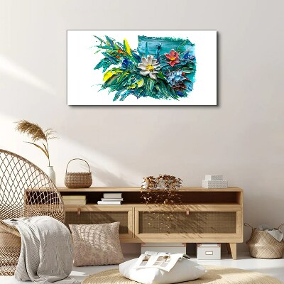 Floral explosion of colors Canvas wall art