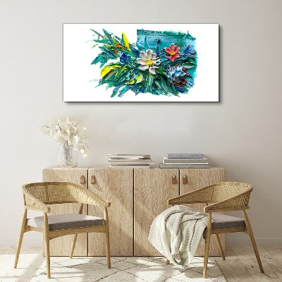 Floral explosion of colors Canvas wall art