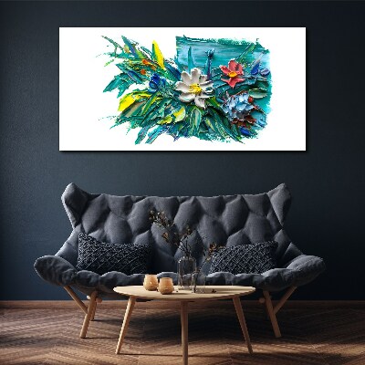 Floral explosion of colors Canvas wall art