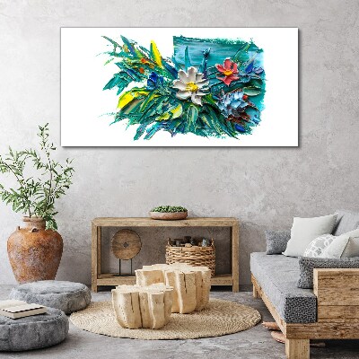 Floral explosion of colors Canvas wall art