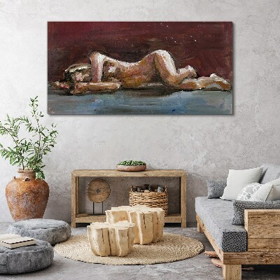 Abstraction women anatomy Canvas Wall art