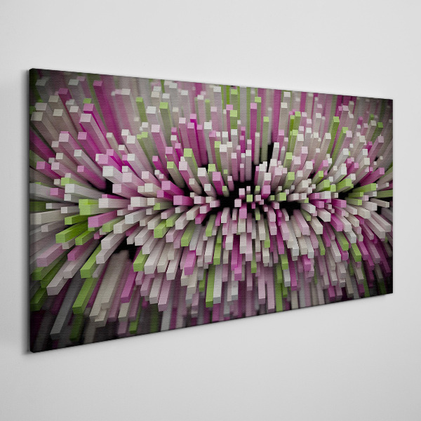 Geometric explosion of colors Canvas wall art