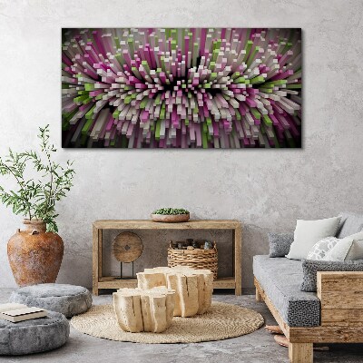 Geometric explosion of colors Canvas wall art