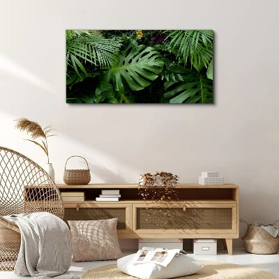 Tropical greenery in the depths of nature Print on canvas