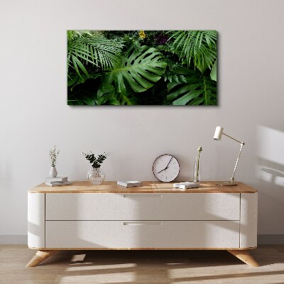 Tropical greenery in the depths of nature Print on canvas